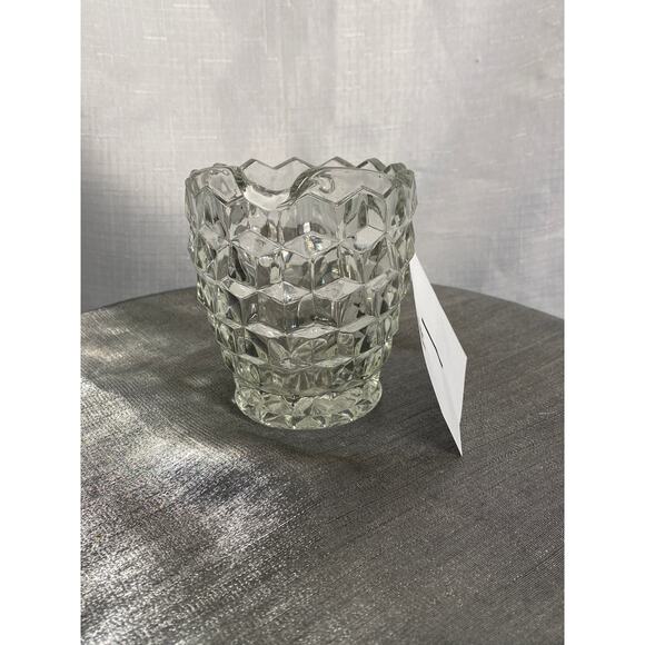 VTG Fostoria American Pressed Clear Glass CREAMER Cubist pattern EUC - Picture 4 of 14